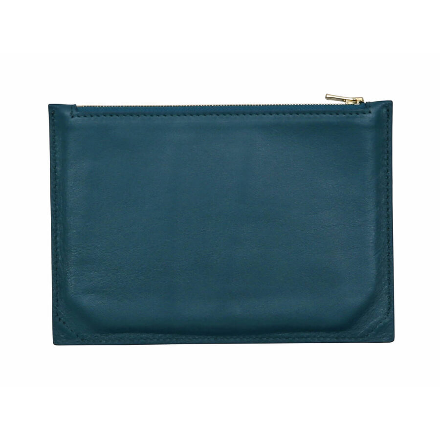 Pochette multifonction en cuir – Vert émeraude