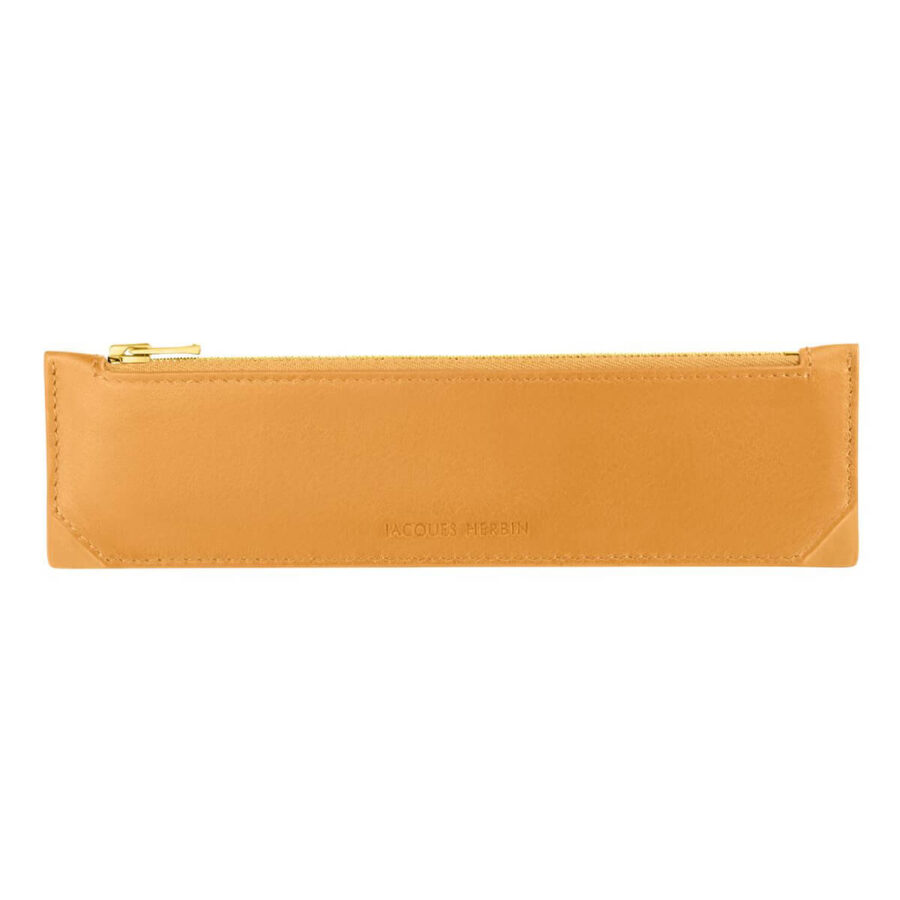 Leather pen case – Amber