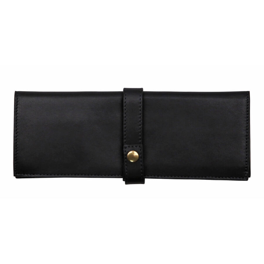 Leather collector’s pen case, small – Black