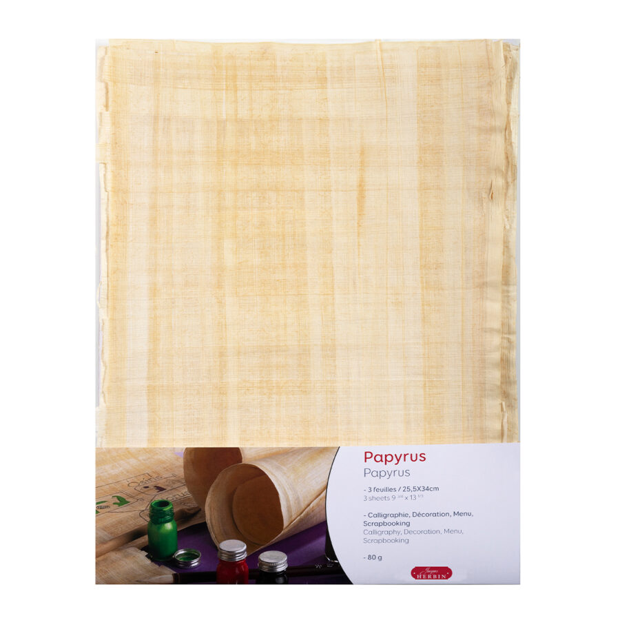 Pochette de 3 feuilles de papyrus