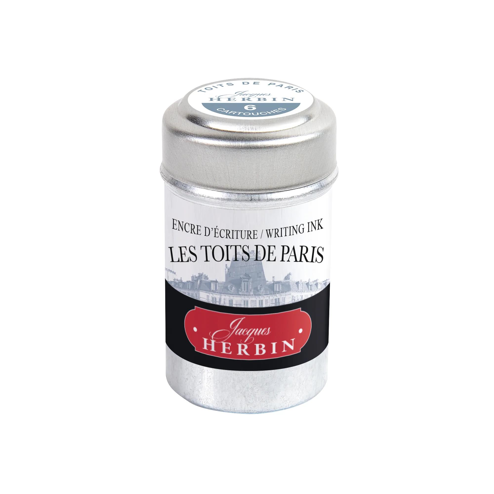 Une boite de 6 cartouches d&rsquo;encre pour stylo-plumes et stylos roller (produit sans emballage – objectif zéro déchet), Toit de Paris