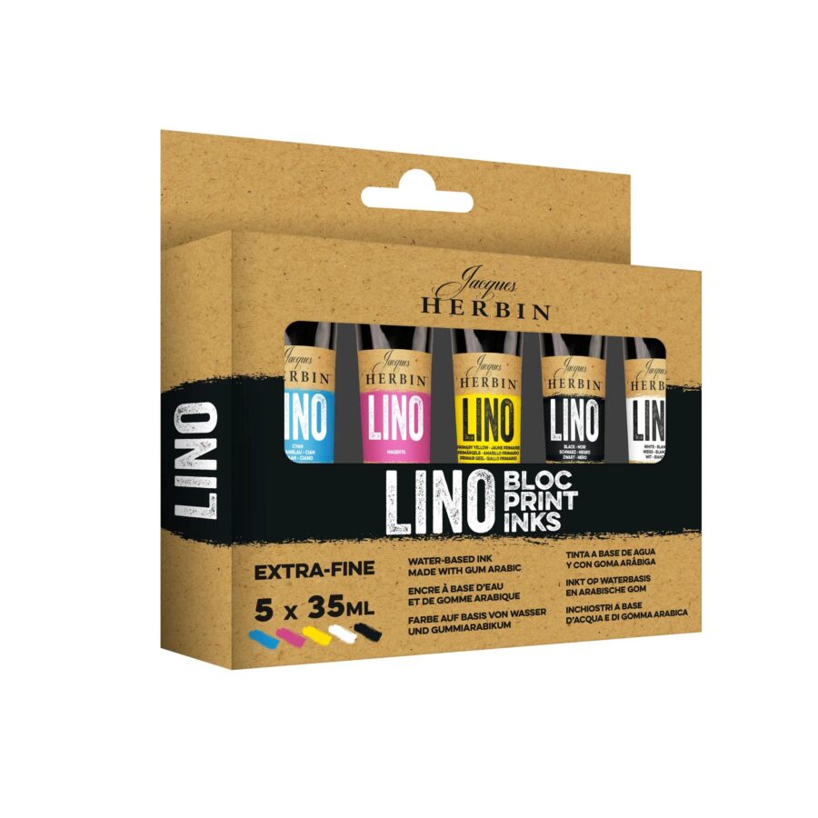 Set of 5 tubes of linocut ink 35ml