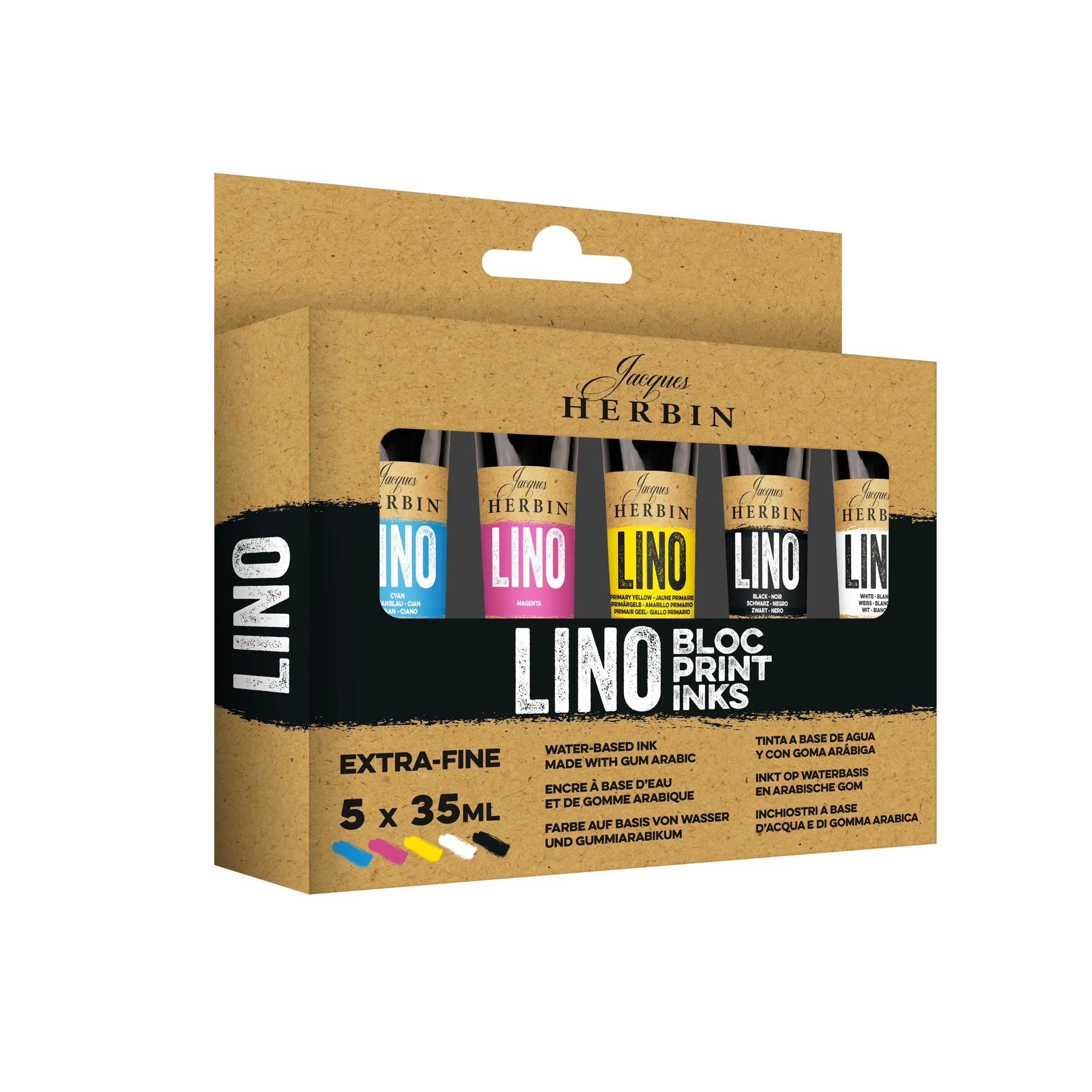 Set 5 tubes d&rsquo;encre de linogravure 35ml