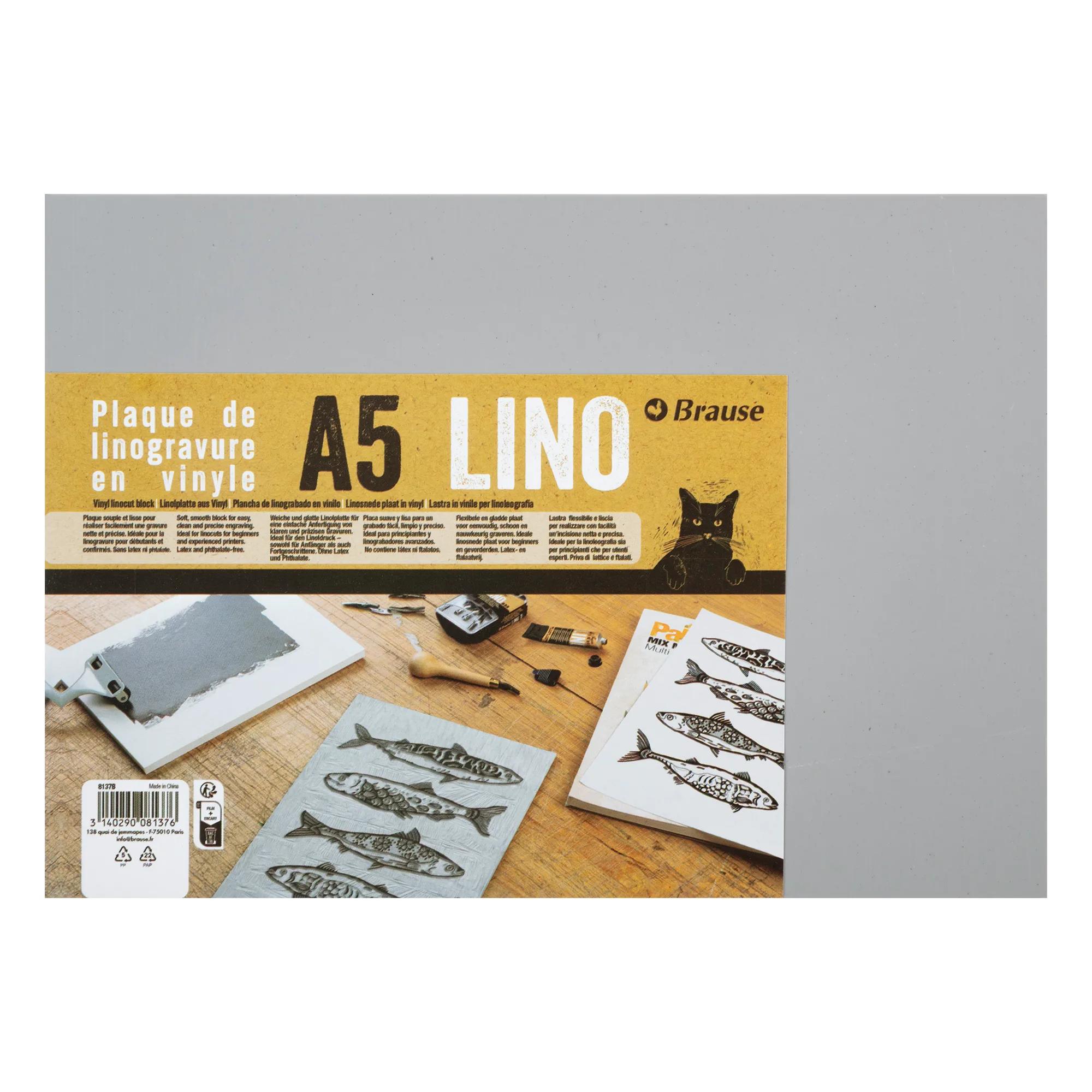 Plaque A5 de vinyle pour linogravure