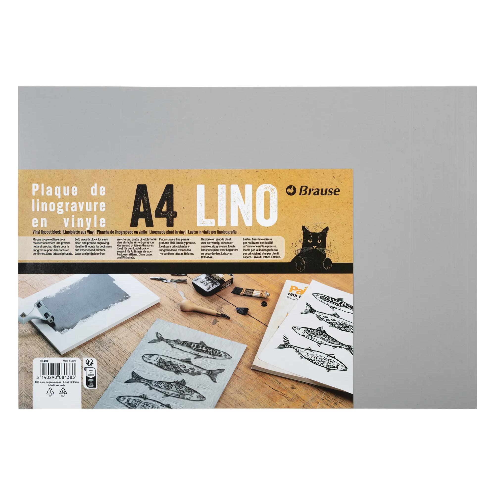 Plaque A4 de vinyle pour linogravure